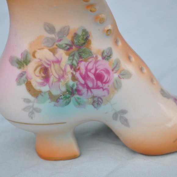 R S Prussia porcelain Victorian boot shoe figurine planter? (479w) - Picture 3 of 9